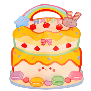 儿童生日伴手礼零食糖果回礼密封包装袋节日庆典百岁宴手提蛋糕袋