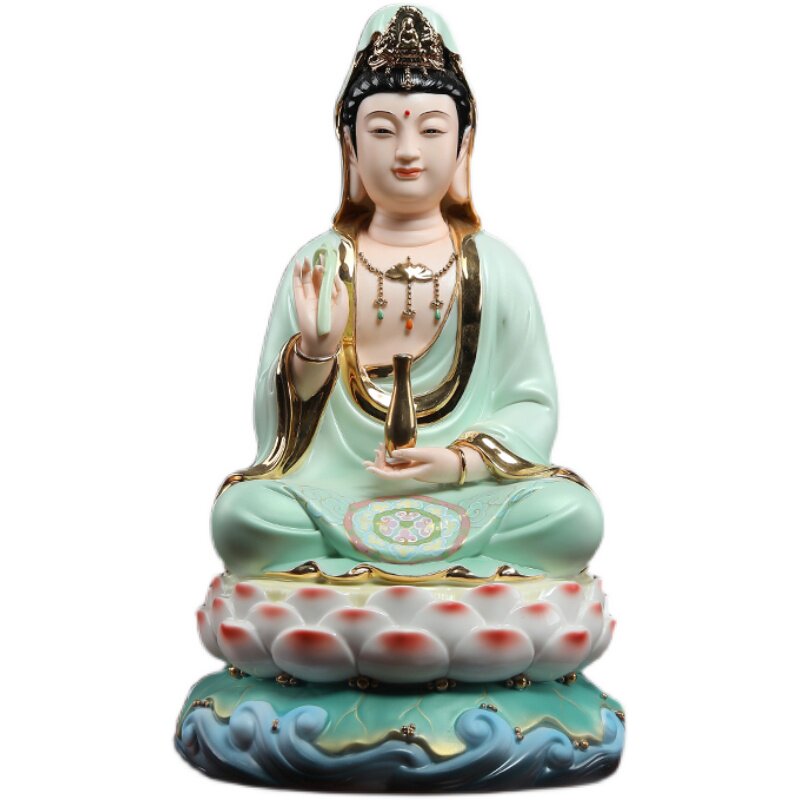 戴玉堂陶瓷居家供奉观音佛像
