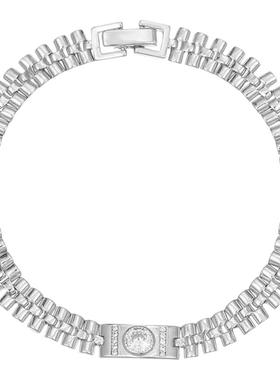 925银小众表带手链女简约质感时尚潮流百搭手环饰品小众设计