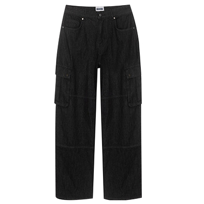 MindBridge心桥黑色工装牛仔裤