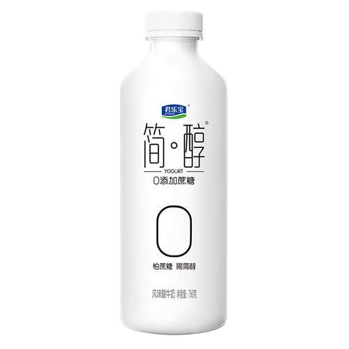 君乐宝简醇0蔗糖低温风味酸牛奶低GI含膳食纤维量贩装760g生牛乳