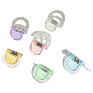 小清新彩色万能夹透明小夹子文具创意资料夹初高中试卷文件收纳推推夹办公室高颜值票据夹无痕边角夹封口夹