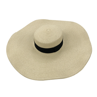 欧美风格春夏新款简约度假风沙滩帽可折叠防晒遮阳海边草帽太阳帽