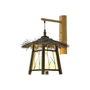 日式竹艺壁灯禅意复古餐厅走廊新中式酒店卧室床头阳台楼梯过道灯