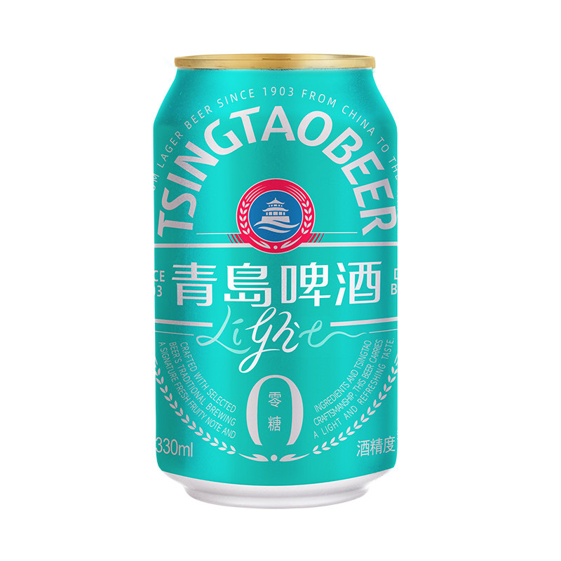 青岛啤酒轻干系列330ml*24听包邮