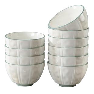 加厚碗家用2025新款高颜值陶瓷釉下彩餐具加厚防烫碗盘碟套装家用