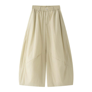 ManMans黑色立体拼接夹棉休闲裤冬季新款韩版时髦宽松长裤女