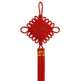 巧艺精品中国结玄关挂饰中式乔迁礼品中号手工编织丝线平安结十盘