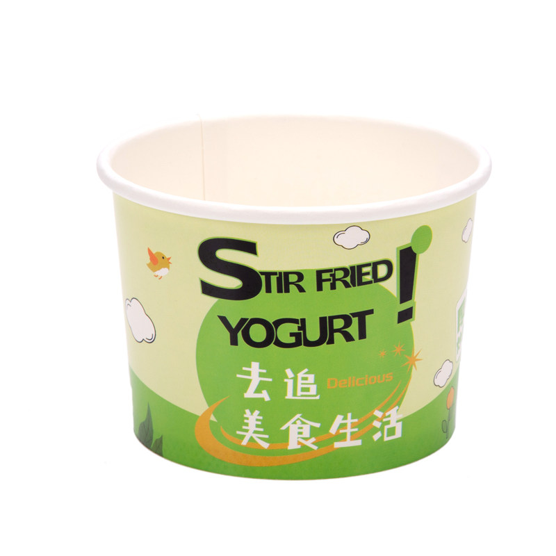 厚切炒酸奶打包盒带盖一次性商用