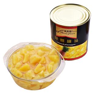 菠萝罐头商用大罐3公斤大桶装3kg水果黄桃罐头烘培餐饮水果捞批发