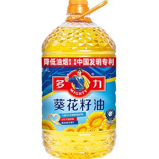 多力葵花籽食用油4L科学去壳压榨 营养丰富滋味清香家用好油