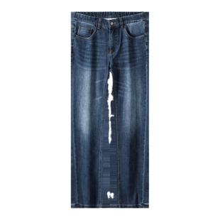 [再生纤维素纤维]梦特娇男士小脚牛仔裤商务休闲百搭直筒长裤冬款