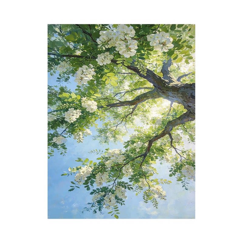 新中式竹子无框油画茶室装饰画