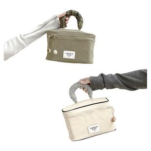 Moreover漫步森林手提化妆包高颜值防水女大容量便携旅行收纳包