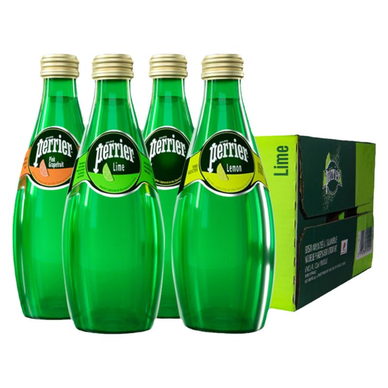 法國進口perrier巴黎水原味檸檬味西柚巴黎氣泡水蘇打水飲料整箱