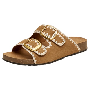 【33码】TATA他她夏可露丽熊复古勃肯鞋外穿拖鞋厚底凉鞋7GN03BT5