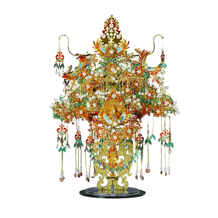 十里红妆花轿金翅鸟凤冠3d立体金属拼图拼装模型手工diy积木国风