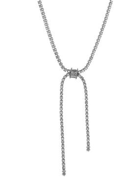 闪钻锆石蝴蝶结项链女