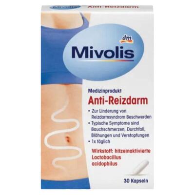 Mivolis肠道胶囊肠缓解易激综合症腹泻胀气便秘30粒装