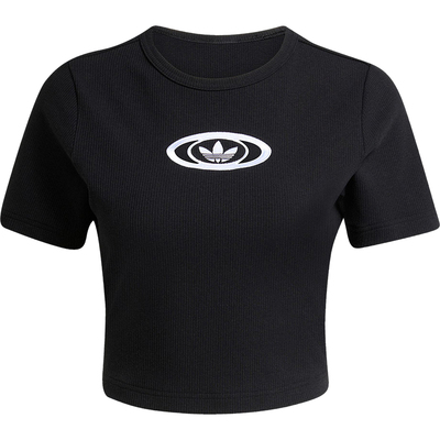 Adidas/阿迪达斯正品三叶草女士后背镂空针织透气休闲短袖KC8804