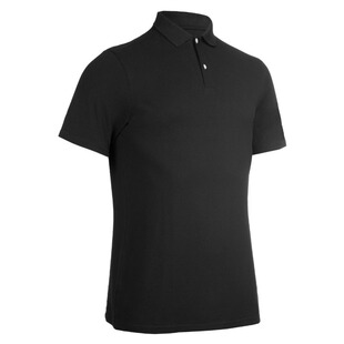 迪卡侬男短袖T恤爸爸polo衫男装纯棉棉涤商务纯色运动上衣男SAG1