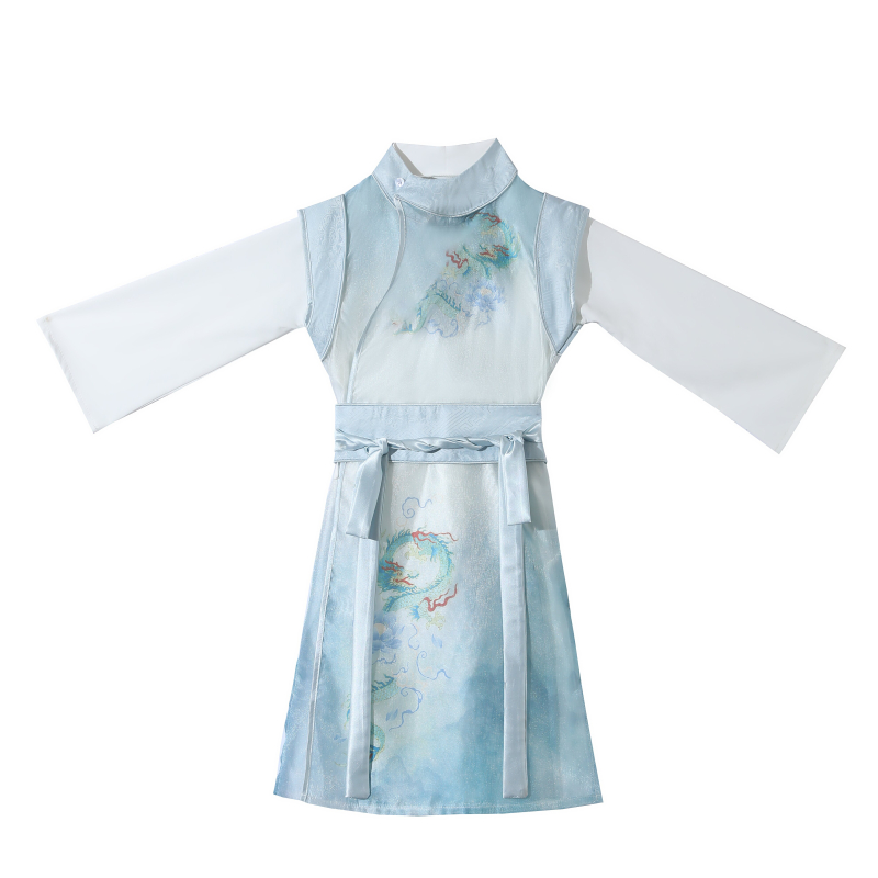 兒童漢服男童夏季薄款男孩古裝演出服2024新款小少爺學(xué)生國學(xué)服裝