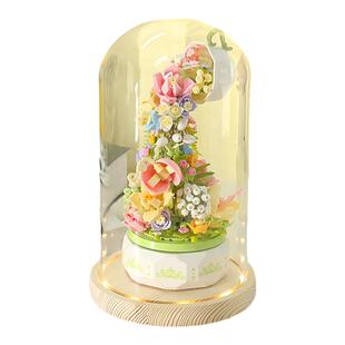 月光社RiCO硅胶行李牌玻璃罩实木底带槽灯15*27CM 不含音乐盒产品