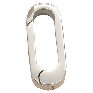 东夏饰品 钛钢手工精抛镜面长方扣按扣 手工diy手链项链椭圆扣头