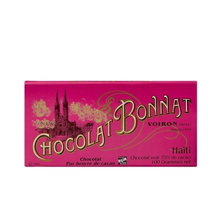 法国进口BONNAT博拿单源黑巧克力75%纯可可脂海地卡贝略百年老店