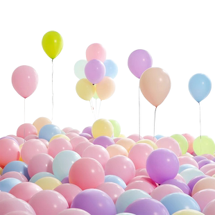 毕业马卡龙粉色气球批发加厚无毒儿童生日装饰品氛围场景布置汽球