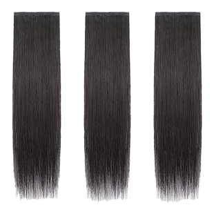 假发女长发真发发片三片式无痕隐形增发量轻薄全真人发头顶接发片