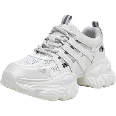 百思图2025夏季商场新款网面镂空透气老爹鞋女运动休闲鞋G8068BM5