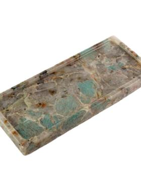 现货天然巴西奢石亚马逊绿大理石托盘摆件饰品封釉可定制