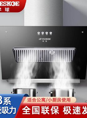 半球油烟机侧吸式大吸力抽油烟机家用厨房侧吸出租房油烟机