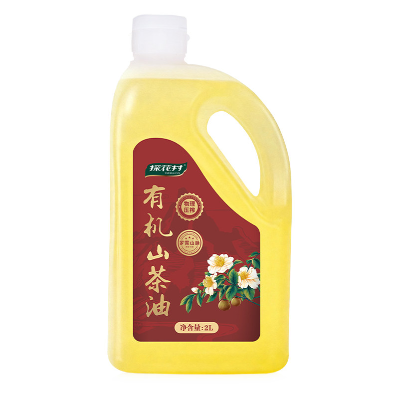 探花村有机山茶油2L/5L 纯正压榨湖南野茶籽油食用油官方旗舰店