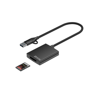 JJC XQD卡高速读卡器电脑适用尼康单反索尼摄像机数码相机usb3.2内存储卡摄像Type-C口读取数据多功能