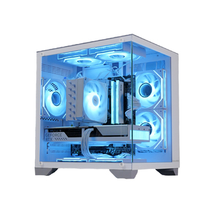 【Intel旗舰】长城S1 MINI白色DIY主机台式组装三角洲行动游戏电脑整机245KF/14600KF/14400F/5060Ti/5060