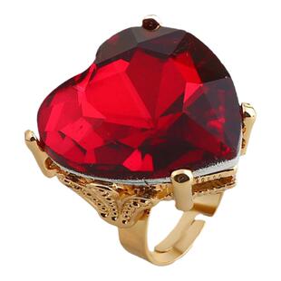 夸张红色个性开口爱心食指戒指女小众设计轻奢高级感2025新款爆款