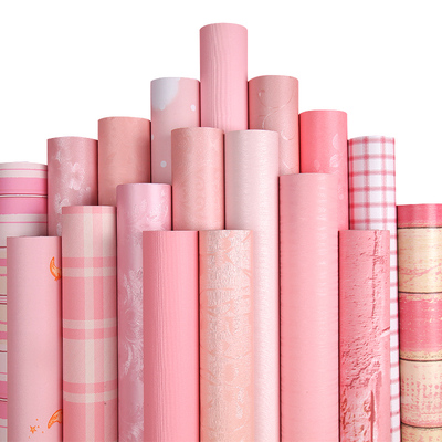 粉色桌面操作简单女孩自粘墙纸