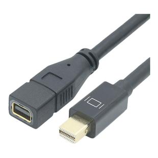 Mini DisplayPort延长线支持雷电电脑mini DP公对母信号传输带螺丝孔可固定4K弯头迷你DP电脑加长