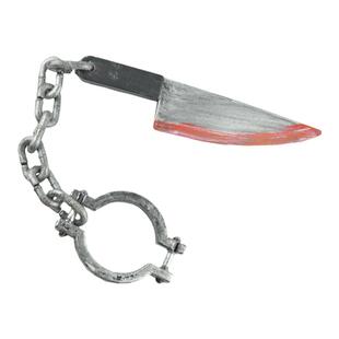 万圣节装饰带血菜刀斧头囚犯镣铐刑具剧本杀鬼屋密室逃脱锁链道具