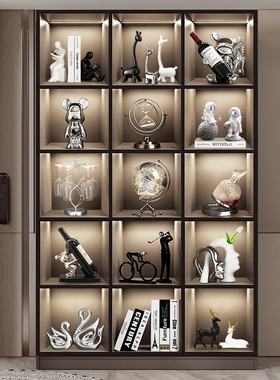 轻奢高档酒柜装饰品摆件客厅电视柜玄关餐边柜新房家居高级感摆设