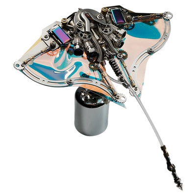 机械魔鬼鱼金属拼装模型积木