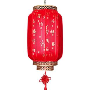 新年春节高档LED实木灯笼新款带电旋转灯笼室内阳台节日喜庆装饰