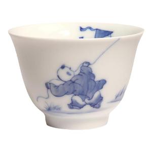 自慢堂拾金青花瓷功夫茶杯