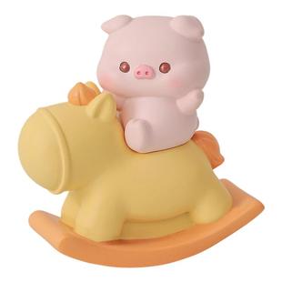 可爱摇摇乐木马桌面小摆件办公室工位情绪稳定解压神器装饰品礼物