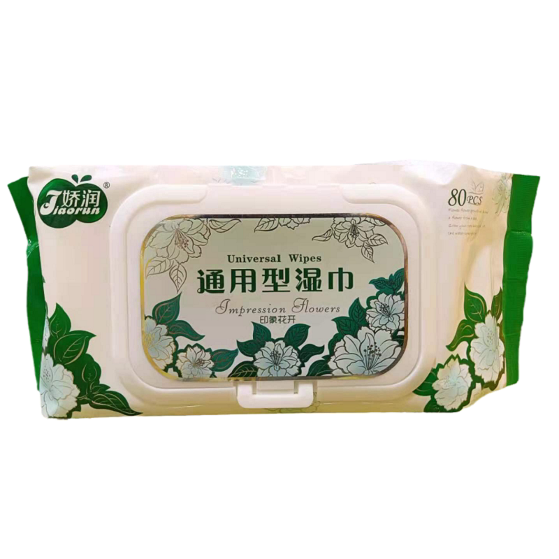 通用4湿纸巾娇润带盖80