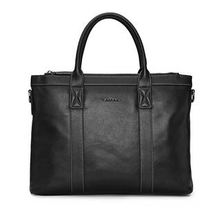 CAESAR凯撒大帝新品男款头层牛皮商务手提包男士公文包真皮斜挎包