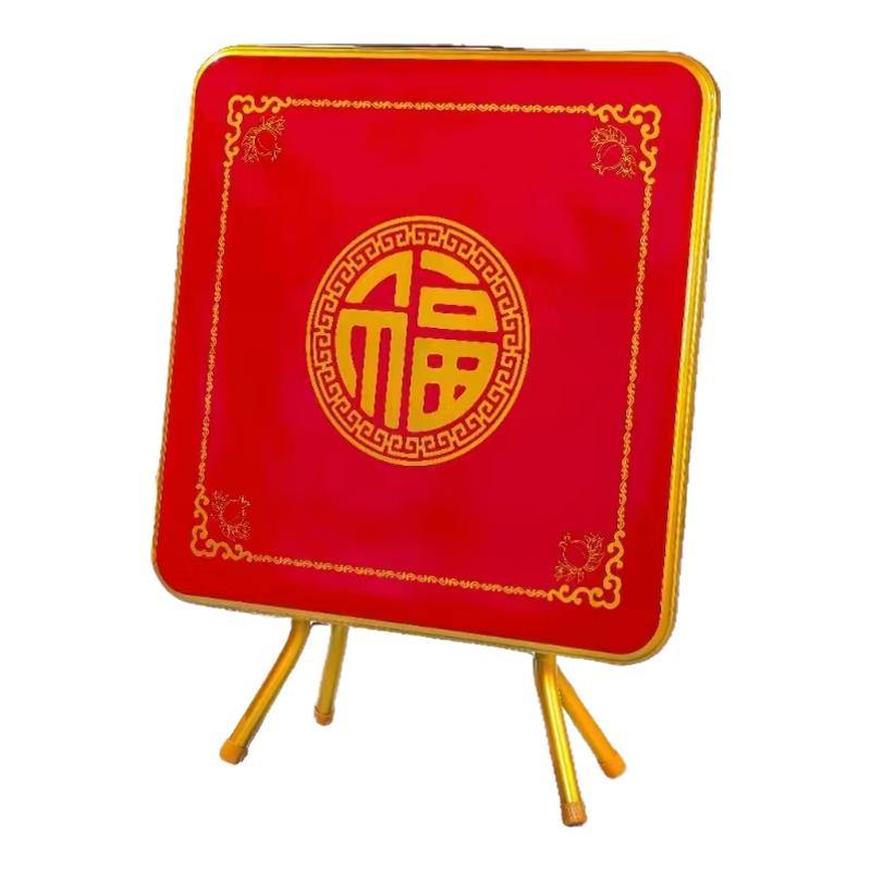潮汕红桌正方形全不锈钢八仙桌
