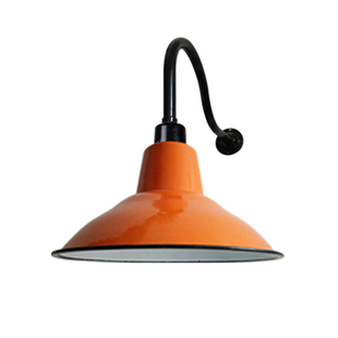 复古搪瓷壁灯工矿灯防水户外弯杆灯罩吊灯户外灯室外灯工厂照明灯